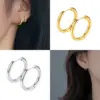 Fashion Titanium Steel Geometric Pattern Hoop Earrings For Women, Non-Fading Simple Design Ear Jewelry, Basic Ear Clips