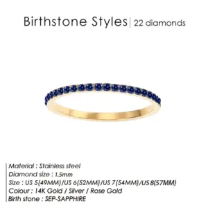 September Blue-Gold / Circumference 54MM -US7