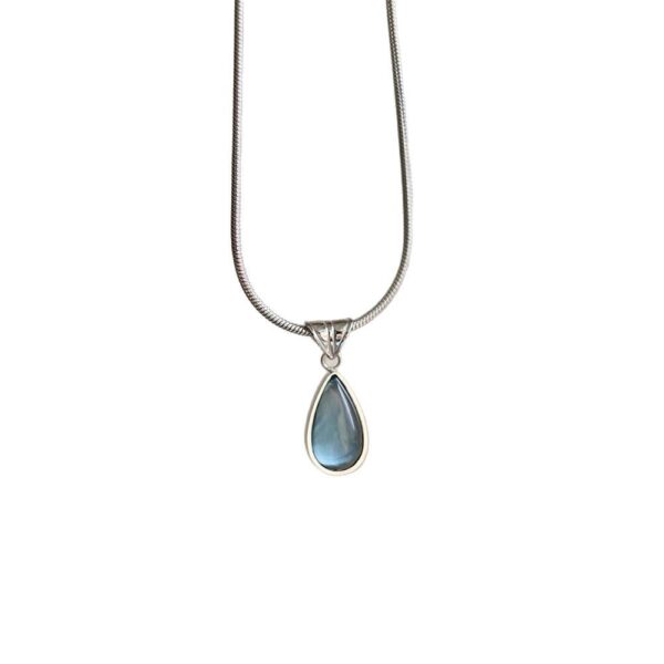 Wholesale Mermaid's Tears ~ Elegant Niche All-match Blue Water Drop Pendant Necklace Women's Fashion Light Luxury High-end Clavicle Chain