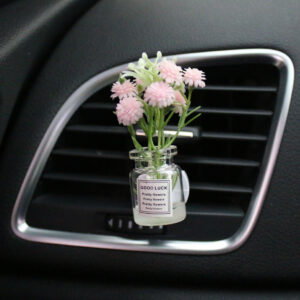 Wholesale Baby's breath glass vase car air conditioner vent perfume clip