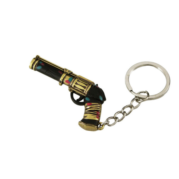 oly-8695551e0ce4bd58c9ddea8642103d77 Wholesale Fearless contract peripheral God shooting arcane jinks model mini double city battle Justice alloy keychain pendant