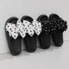 oly-869ad037a92948e90d2fbb7991ccf089 Wholesale delivery fashion lka dot bow slippers women's summer outer wear thick bottom indoor one-word sandals beach shoes