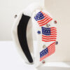 Wholesale Cross-border New European and American Popular Creative Hair Band High-end Light Luxury American Flag Rice Beads and Diamonds Independent Day Hair Accessories