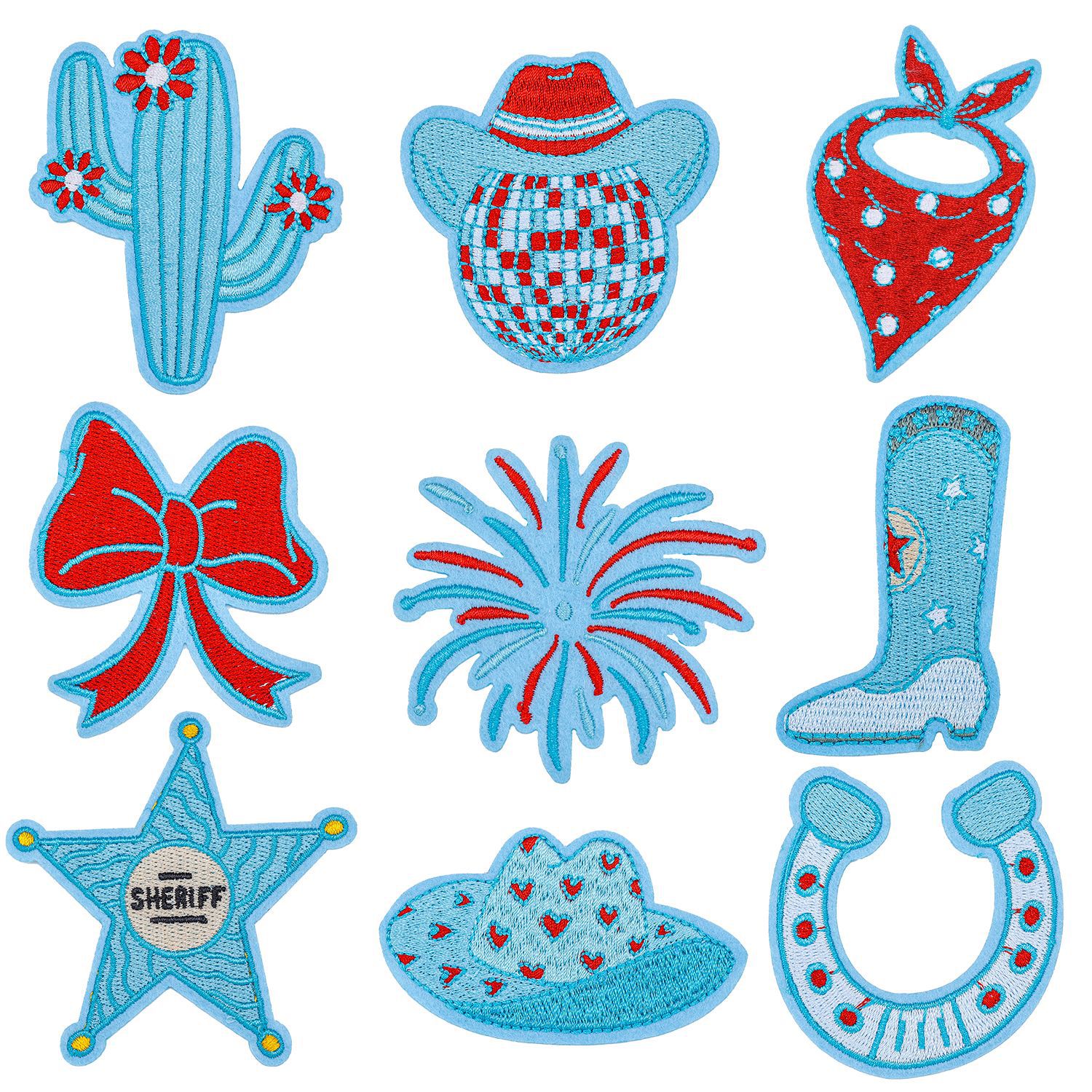 Wholesale Western cowboy themed embroidered patch