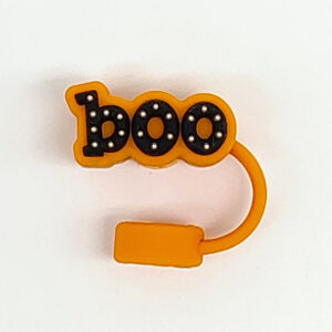 Orange [boo] silicone straw cap / Bag does not include straw