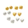 1 Pair Basic Simple Style Round Heart Shape Plating 304 Stainless Steel Ear Studs