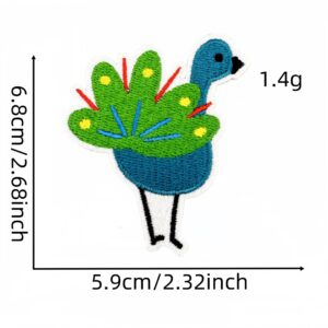 Peacock cloth patch 5#