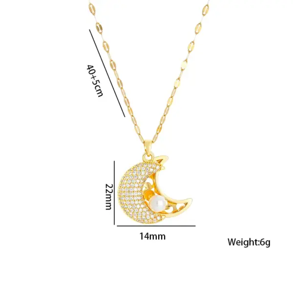 Ion Plating (IP) 18K Gold Plated Shamrock Sunflower Four Leaf Clover Titanium Steel Copper IG Style Simple Shiny Pendant Necklace