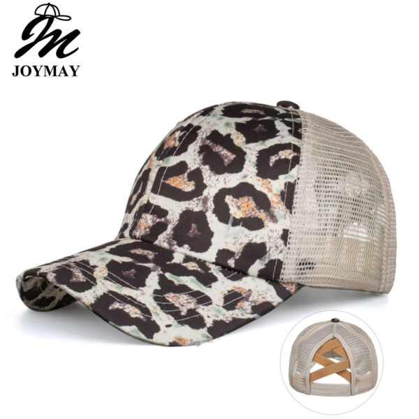 Wholesale Washed distressed light version cross elastic ponytail baseball cap B737