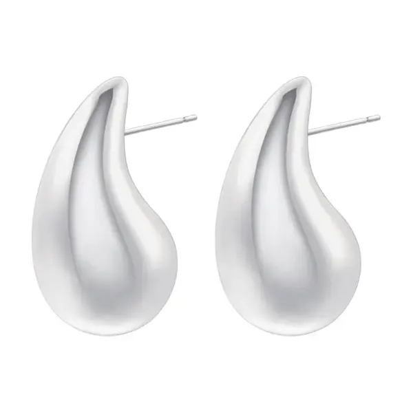 Wholesale 1 Pair Vintage Style Simple Style Streetwear Water Droplets Plating Copper 18k Gold Plated Ear Studs