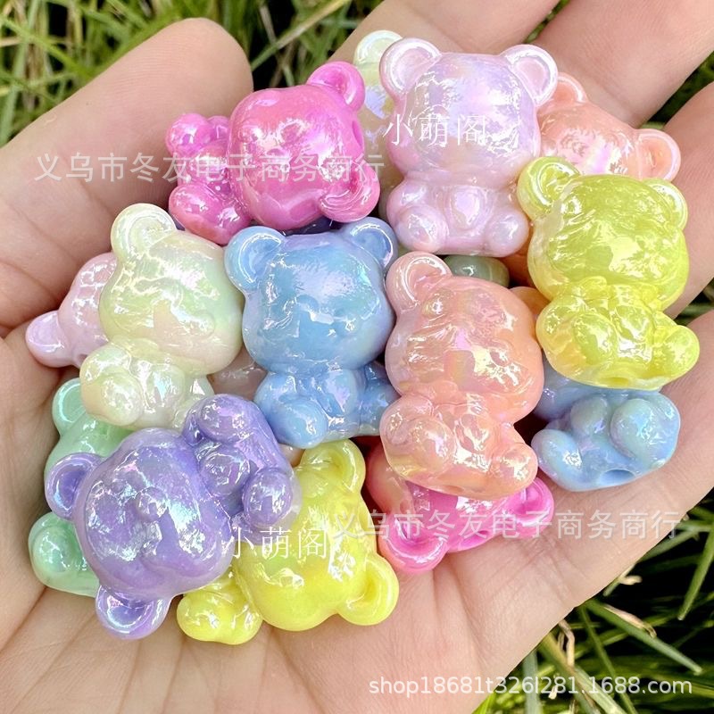 Wholesale 3D Bear Vertical Hole Beaded Pen