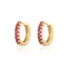 Wholesale Women's Simple Style Solid Color Copper Earrings Inlaid Zircon Zircon Copper Earrings