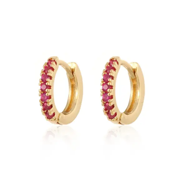 Wholesale Women's Simple Style Solid Color Copper Earrings Inlaid Zircon Zircon Copper Earrings
