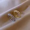 Wholesale Copper Plating Twist Artificial Gemstones Copper Rings