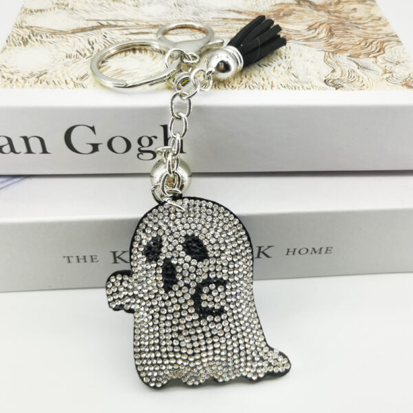 oly-86cd5aae3b8f614027139185b97bf937 Wholesale Diamond studded Ghost Ghost Head Keychain