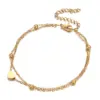 Wholesale Jewelry Simple Style Heart Shape Stainless Steel Anklet