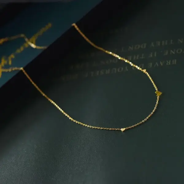 Wholesale Simple Style Heart Shape Titanium Steel Plating Necklace