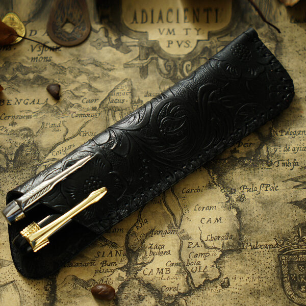 oly-86e0cb96836f9bf83aa670afcd419e3d Wholesale Vintage handmade top layer cowhide leather pen case