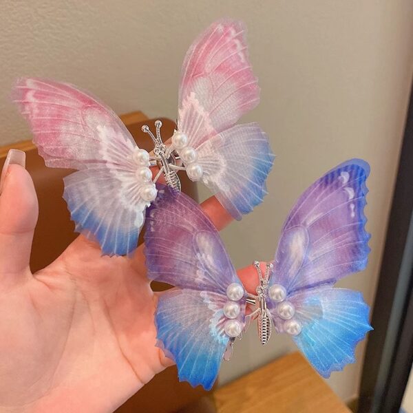 Wholesale TikTok New Pearl Smart Butterfly Hairpin Moving Butterfly Hairpin Children's Headwear Girl's Antique Hair Accessories