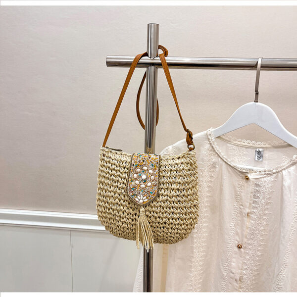 oly-86e34f6b202d21ce7682ea7579eaa2ad Wholesale Raceway Woven Bag Textive Shoulder Crossbody Small Bag Women's Niche Simple Design Woven Women's Bag