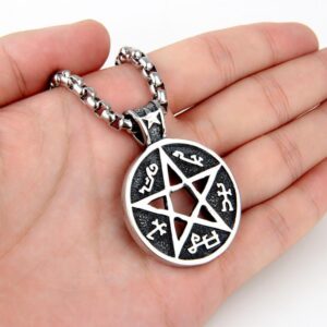 Five-pointed star + stainless steel chain