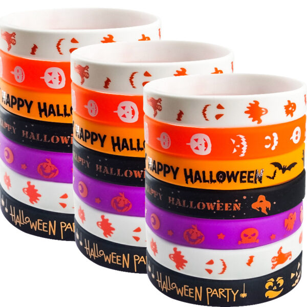 Wholesale Halloween funny ghost haunted house skull silicone bracelet