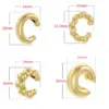 1 Pair Casual Vintage Style Simple Style C Shape Plating Copper 18k Gold Plated Earrings