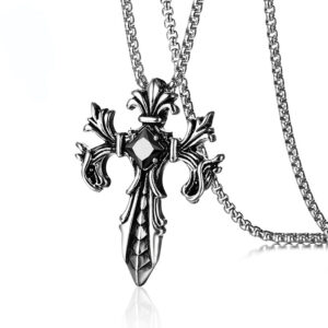 Sword Black Diamond with stainless steel chain