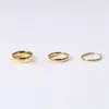Wholesale PVD Coated 14K Gold Real Gold Plated Geometric Stainless Steel Simple Style Waterproof Non Tarnish Rings