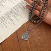 oly-86ff92d4781050adb8702ce8cbee04e3 Wholesale western style brushed b round bead necklace vintage carved turquoise pendant multi-layer necklace jewelry