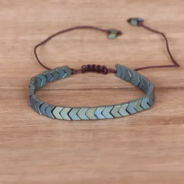 Wholesale Simple Style Geometric Hematite Plating Bracelets 1 Piece