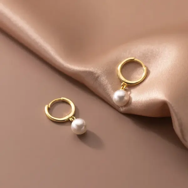 Wholesale Vacuum Plating Real Gold Plated 18K Gold Round 304 Stainless Steel Classic Style Waterproof Non Tarnish Drop Earrings