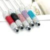 Wholesale DIY Gradient Full Diamond Pen Creative Multi-Functional Beaded Touch Screen Pen Plug-In Mobile Phone iPad Touch Capacitive Pen