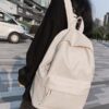 Wholesale Pu Soft Schoolbag College Student Casual Travel Backpack