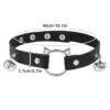 Wholesale European and American Personality Cat Head Leather Collar Neck Strap Harajuku PU Punk Bell Necklace Jewelry Performance Clavicle Chain