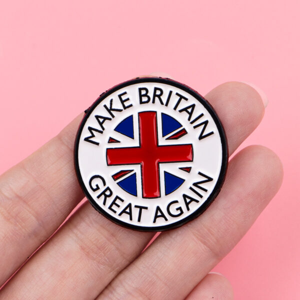 Wholesale Cartoon Metal Badges Creative English Letter Jewelry