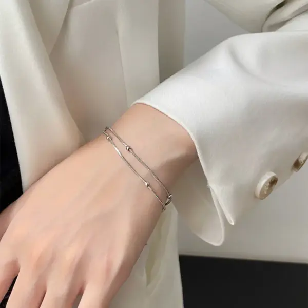 Wholesale PVD Coated 18K Gold Plated Solid Color Stainless Steel Glam Solid Color Waterproof Non Tarnish 304 Stainless Steel Bracelets