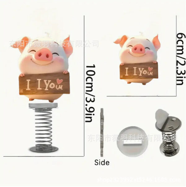 Wholesale 2D Flat Acrylic Cute Pig Car Decoration Desktop Decorations