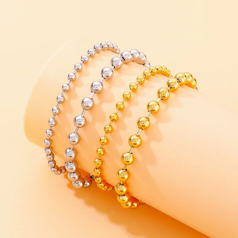 Wholesale PVD Coated 18K Gold Plated Geometric Titanium Steel Fashion Waterproof Non Tarnish Titanium Steel