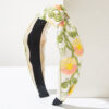 Wholesale 2025 New Easiest for Match Ethnic Style Embroidered Flower Headband Retro Bohemian Style Light Luxurious Atmosphere Headwear for Women