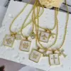 Wholesale Jewelry Retro Classic Style Cross Butterfly Airplane Copper Shell Zircon 18K Gold Plated Inlay Pendant Necklace