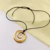 Wholesale PVD Coated 18K Gold Plated Real Gold Plated Geometric 304 Stainless Steel Casual Simple Style Waterproof Non Tarnish Earrings Necklace