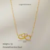 Wholesale Jewelry Elegant Classic Style Heart Shape 304 Stainless Steel Pendant Necklace Cable Chain