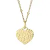 Wholesale PVD Coated 18K Gold Plated Heart Shape Titanium Steel Simple Style Waterproof Non Tarnish Titanium Steel Pendant Necklace