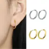 Fashion Titanium Steel Geometric Pattern Hoop Earrings For Women, Non-Fading Simple Design Ear Jewelry, Basic Ear Clips