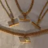 Wholesale Jewelry Fashion Geometric Stainless Steel PVD Coated Plating Necklace