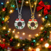 oly-87255e81c5594ae6d9f688b9181be9fd Wholesale Christmas Snowflake and Reindeer Necklace, Christmas Wreath, Candy and Diamond Pendant Necklace