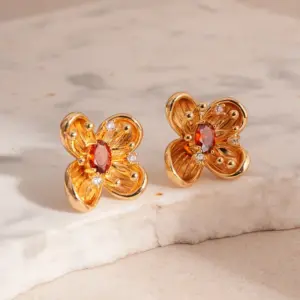 47# Silver Needle-Golden-Red (Real Gold Plating)