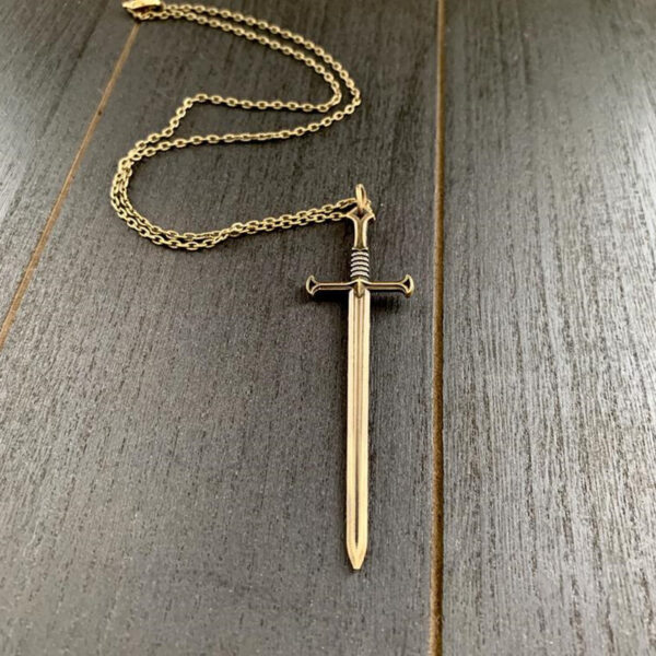 oly-872796524dd577eb75c079d4e6e6c3ab Wholesale Europe and the United States cross-border new popular Gothic sword pendant bronze necklace ornaments retro punk style necklace gift