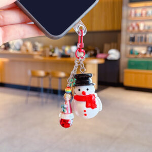 DIY Christmas Beaded Necklace - Snowman